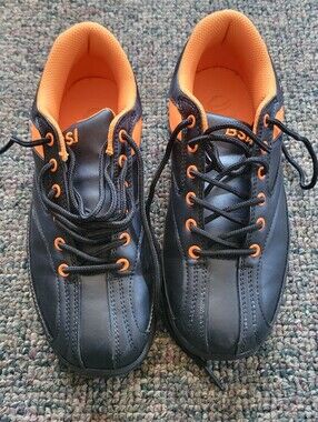 BSI Black Bowling Shoes with Orange Accents